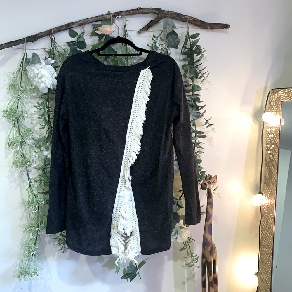 Fringe Open-Back Top